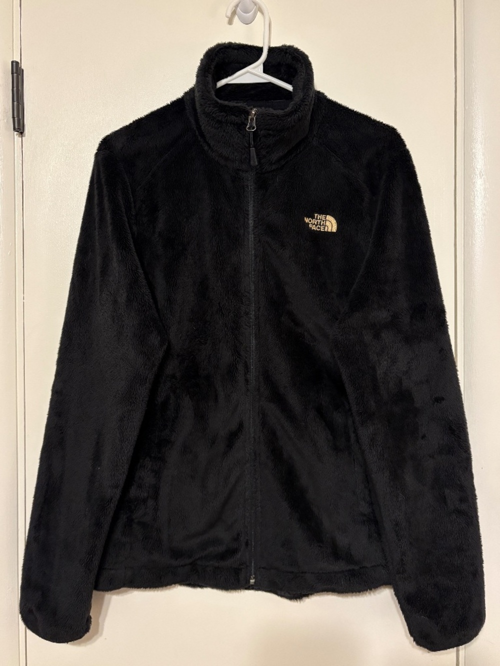 The North Face Women's Osito 2 Full-Zip Fleece Jacket M Black Pockets Logo